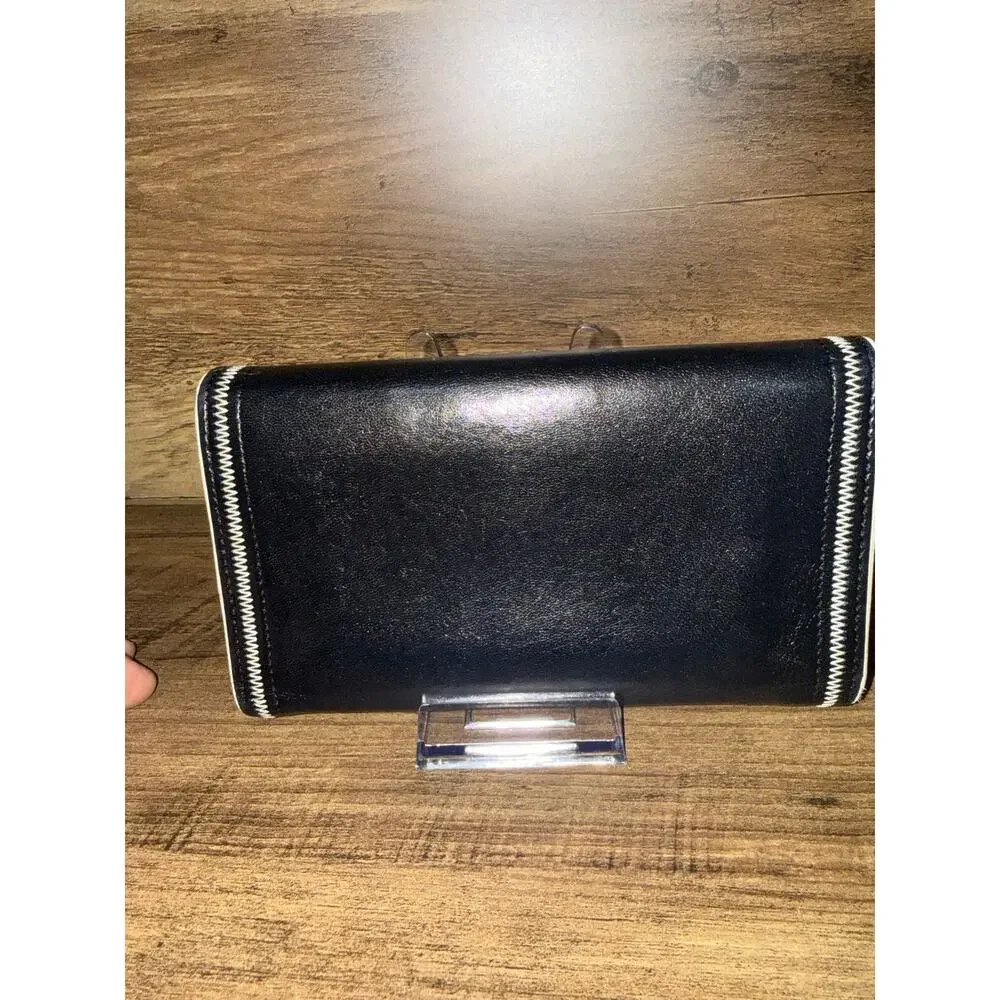 Rare Chanel Reissue 2.55 ZigZag Stitch Long Flap Wallet Black Leather Silver HW